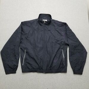 Cutter & Buck Jacket Mens XL Blue Windbreaker‎ Full Zip Pockets Outdoor